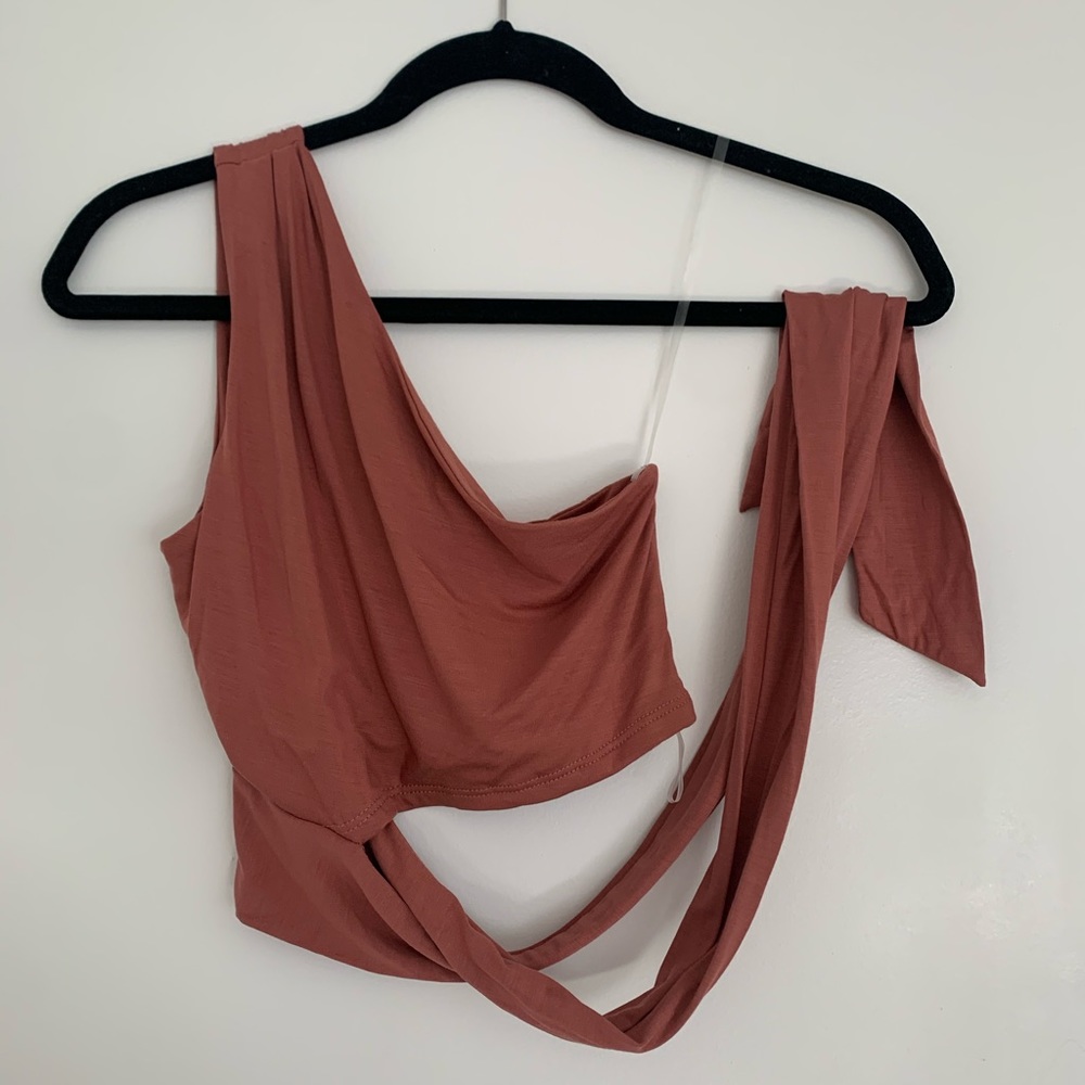 One Shoulder Crop Top